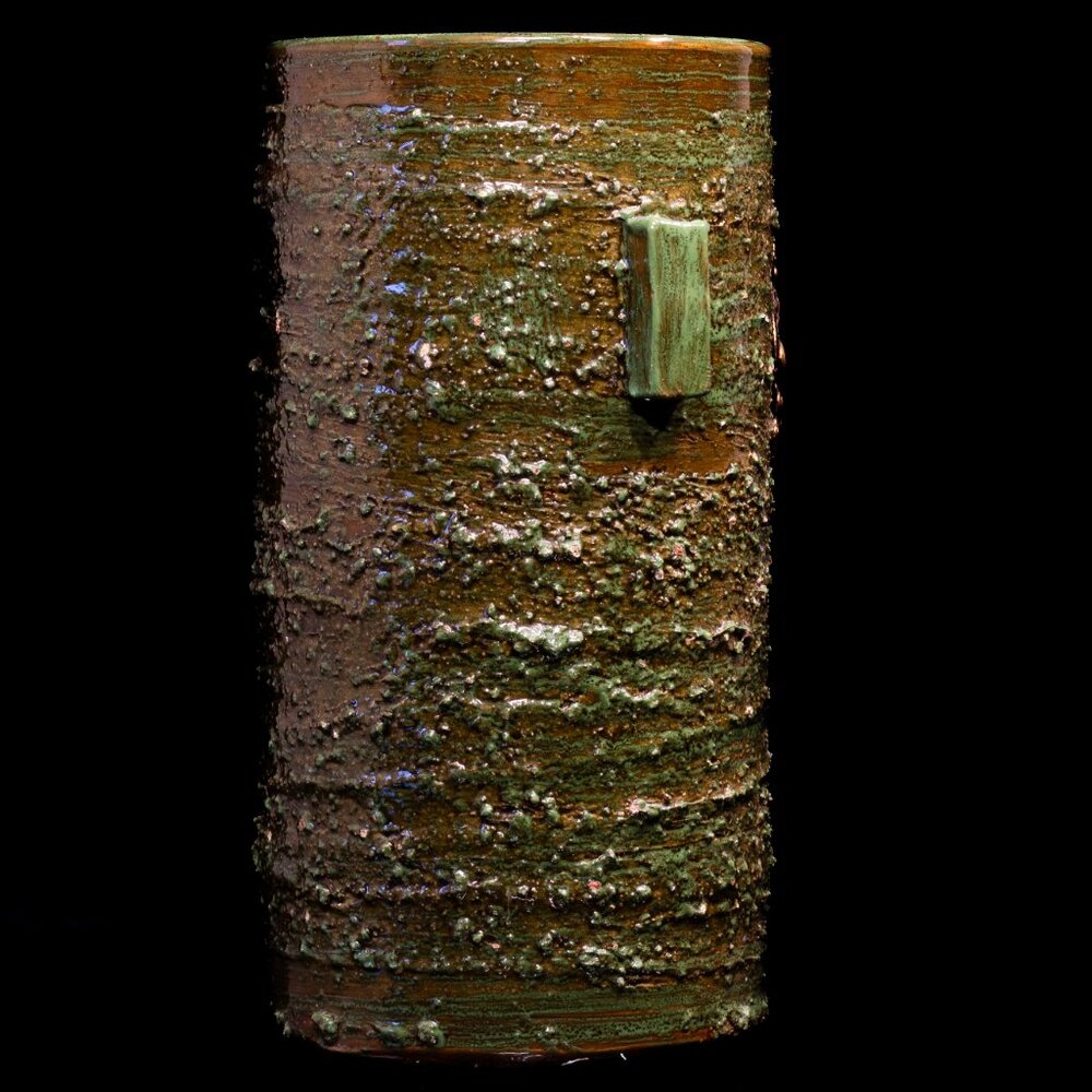 Vintage 1960’s MCM Bitossi Aldo Londi Rimini Green Pottery Vase # 001/35 - Picture 2 of 13